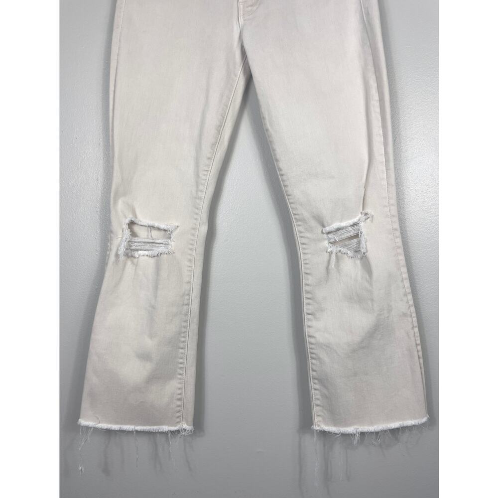 Mother The Insider Crop Fray Blow by Blow Khaki Size 28 Distressed - Picture 7 of 12